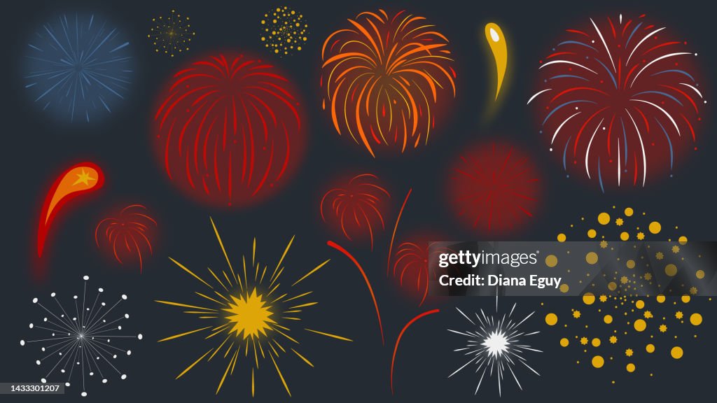 Frieworks Vector Fireworks Vector Set High-Res Vector Graphic - Getty Images