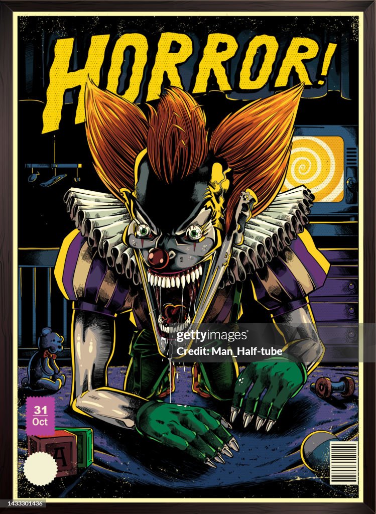Böser Clown Comic Buch Horror Poster