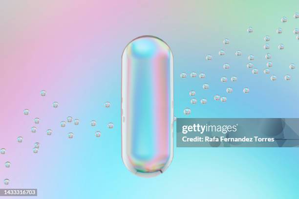 abstract empty capsule digital concept - comprimido imagens e fotografias de stock