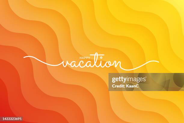 lettering composition of happy vacation vector stock illustration - fall fun day stock illustrations