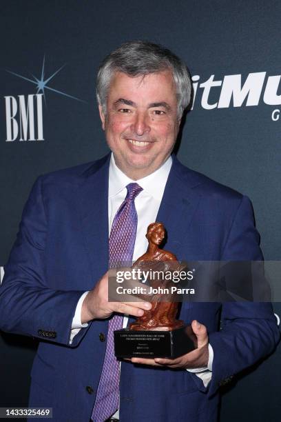 Eddy Cue receives La Musa Award at the Latin Songwriters Hall Of Fame 10th Anniversary La Musa Awards at Hard Rock Live at Seminole Hard Rock Hotel &...