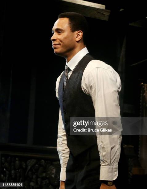 Trai Byers during the opening night curtain call for the revival of August Wilson's "The Piano Lesson" on Broadway at The Barrymore Theatre on...