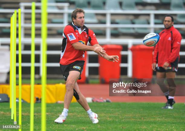 Butch James in action during the MTN Lions media open day at Johannesburg Stadium, A Field on April 24, 2012 in Johannesburg, South Africa.