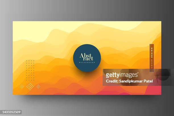 realistic landscape with waves. cover design template. - wall hanging stock illustrations