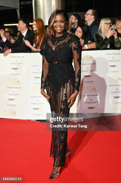 Oti Mabuse attends the National Television Awards 2022 at OVO Arena Wembley on October 13, 2022 in London, England.