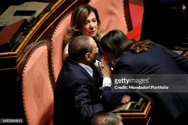 Prima seduta XIX Legislatura e votazione per lelezione del presidente del Senato. In the photo Silvio Berlusconi, Maria Elisabetta Alberti Casellati...