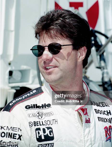 Racer Michael Andretti at the Long Beach Grand Prix Race, April 11, 1997 in Long Beach, California.