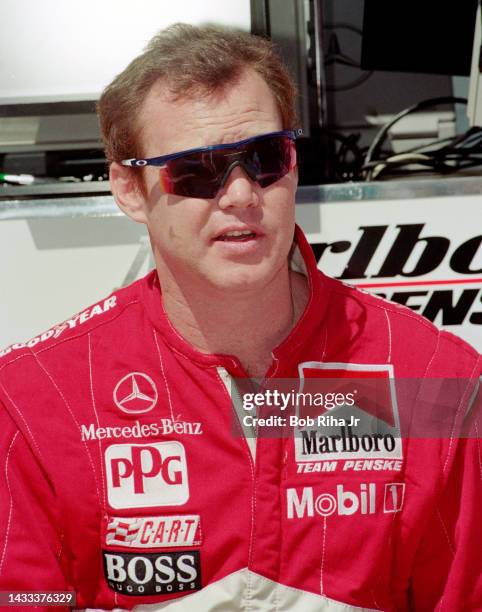 Racer Al Unser Jr. At the Long Beach Grand Prix Race, April 11, 1997 in Long Beach, California.