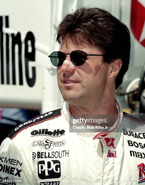 Racer Michael Andretti at the Long Beach Grand Prix Race, April 11, 1997 in Long Beach, California.
