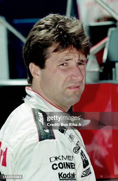 Racer Michael Andretti at the Long Beach Grand Prix Race, April 11, 1997 in Long Beach, California.