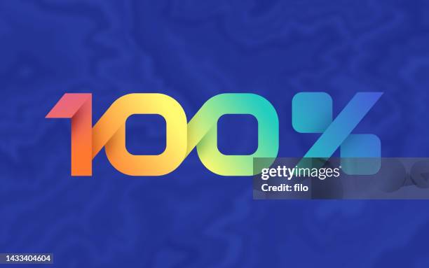 one hundred 100 percent - abundance stock illustrations