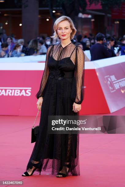 Violante Placido attends the red carpet for "La Cura" during the 17th Rome Film Festival at Auditorium Parco Della Musica on October 14, 2022 in...