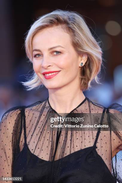 Violante Placido attends the red carpet for "La Cura" during the 17th Rome Film Festival at Auditorium Parco Della Musica on October 14, 2022 in...