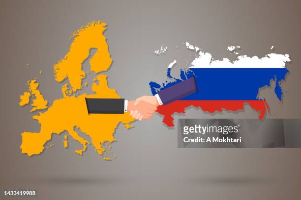 agreement and international exchange between russia and europe - ambassador vector stock illustrations