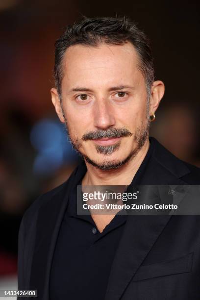 Director Michele Alhaique attends the red carpet for "Romulus II - La Guerra Per Roma" during the 17th Rome Film Festival at Auditorium Parco Della...