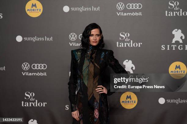 Actress Eva Green on the red carpet at the International Fantastic Film Festival of Catalonia, at the Hotel Melia Sitges, on 14 October, 2022 in...