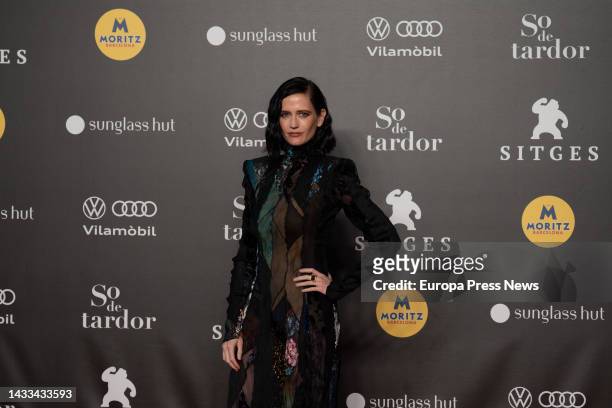 Actress Eva Green on the red carpet at the International Fantastic Film Festival of Catalonia, at the Hotel Melia Sitges, on 14 October, 2022 in...