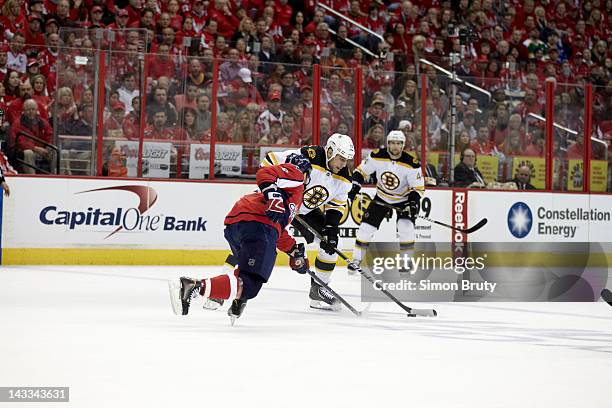 Boston Bruins Milan Lucic in action vs Washington Capitals at Verizon Center. Game 6. Washington, DC 4/22/2012 CREDIT: Simon Bruty