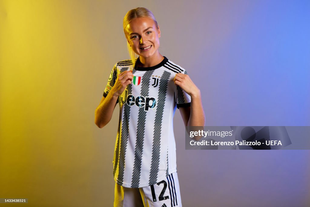 Atif Lundo Matilde Lundo of Juventus poses for a photo during the Juventus UEFA ...