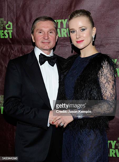 Gary Flom and Svitlana Flom attend City Harvest's 18th Annual An Evening Of Practical Magic at Cipriani 42nd Street on April 24, 2012 in New York...