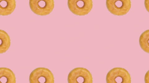 Donuts Pattern Loop Cream Background High-Res Stock Video Footage - Getty  Images