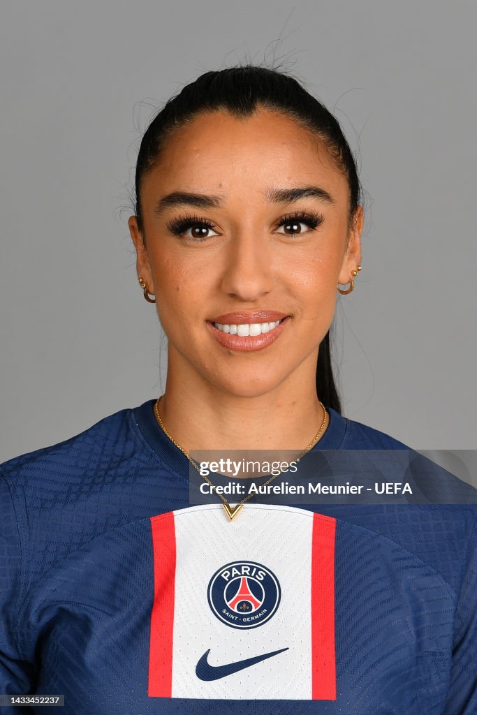 Sakina Karchaoui Of Paris Saint Germain Poses For A Photo During The sakina-karchaoui-of-paris-saint-germain-poses-for-a-photo-during-the