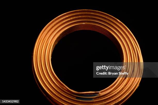 copper coil - copper coil stock-fotos und bilder