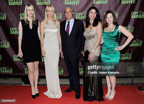 Carola Jain, Kim Davis, Eric Ripert, Sandra Ripert, and Stacy Hock attend City Harvest's 18th Annual An Evening Of Practical Magic at Cipriani 42nd...