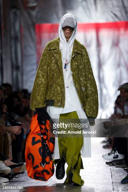Models walk the runway during the Valentin Lessner collection during the 37th International Festival Of Fashion, Photography And Fashion Accessories...