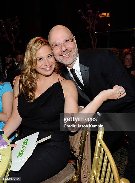 Chefs Donatella Arpaia and Ron Ben-Israel pose at City Harvest's 18th Annual An Evening Of Practical Magic at Cipriani 42nd Street on April 24, 2012...