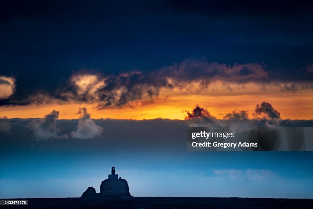 Tillamook Rock Light House at Dusk