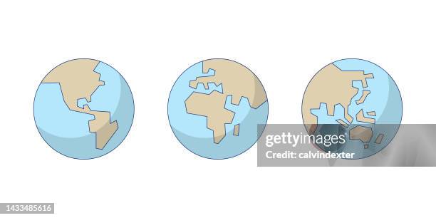 earth world maps - third world stock illustrations
