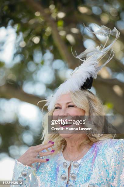 Kerri-Anne Kennerley poses during Sydney Racing at Royal Randwick Racecourse on October 15, 2022 in Sydney, Australia.