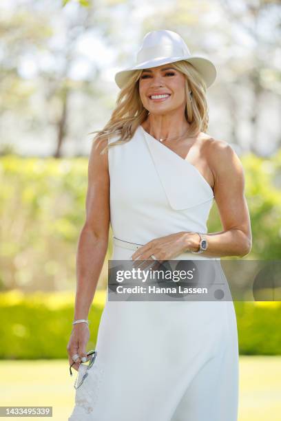 Sonia Kruger poses during Sydney Racing at Royal Randwick Racecourse on October 15, 2022 in Sydney, Australia.