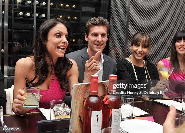 Bethenny Frankel, Jason Hoppy and Nari Gill attend SELF Magazine Celebrates Cover Star Bethenny Frankel at Beauty & Essex on April 24, 2012 in New...