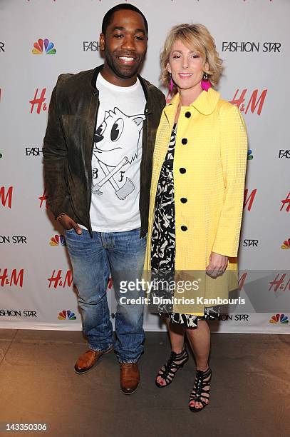 Designers Nzimiro Oputa and Lisa Hunter attend the H&M Fifth Avenue on April 24, 2012 in New York City.