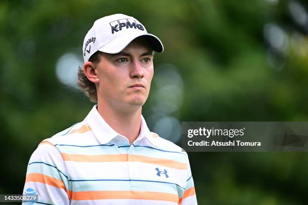 Maverick McNealy of the United States is seen on the 13th hole during the third round of the ZOZO Championship at Accordia Golf Narashino Country...