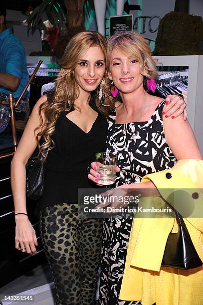 Designer, Fashion Star participant Luciana Scarabello and designer Lisa Hunter are seen inside as H&M celebrates NBC's "Fashion Star" success at the...