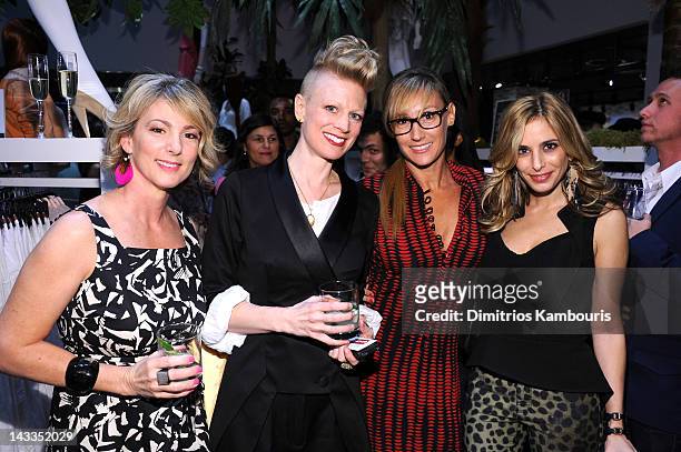 Designers Lisa Hunter, Kara Laricks, Nikki Poulos and Luciana Scarabello are seen inside as H&M celebrates NBC's "Fashion Star" success at the H&M...