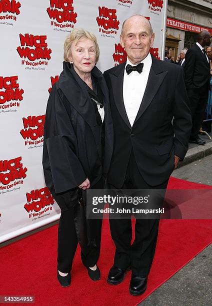 Julie Brown and Terrance McNally attends the "Nice Work If You Can Get It" Broadway opening night at the Imperial Theatre on April 24, 2012 in New...