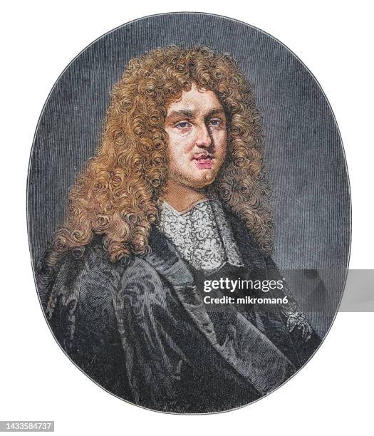 portrait of jean-baptiste colbert, marquis de seignelay - french politician - marqués fotografías e imágenes de stock