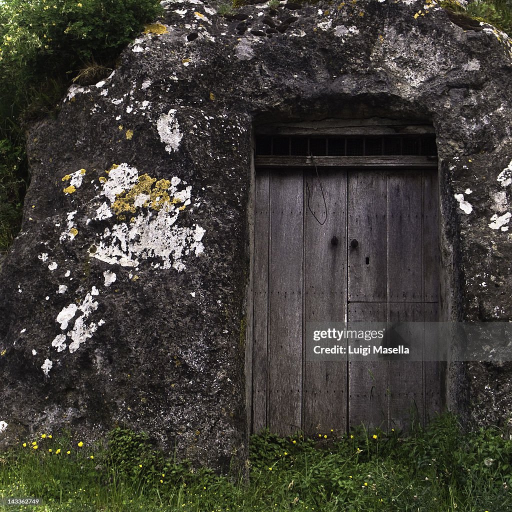 Entrance door of wine-cellar