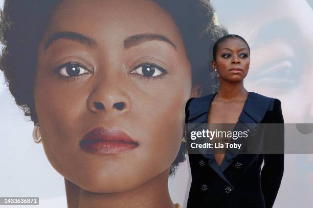 Danielle Deadwyler attends the "Till" UK premiere during the 66th BFI London Film Festival at The Royal Festival Hall on October 15, 2022 in London,...