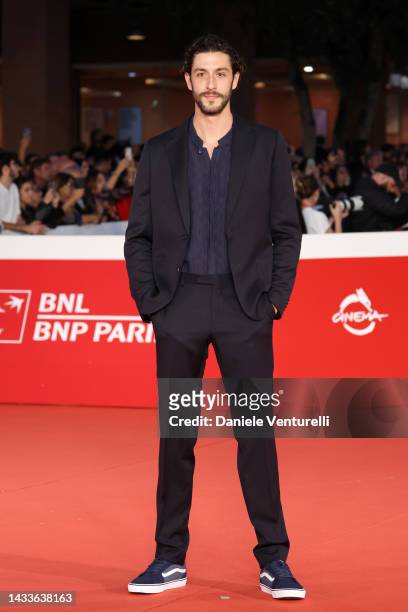 Lorenzo de Moor attends the red carpet for "Rapiniamo Il Duce" during the 17th Rome Film Festival at Auditorium Parco Della Musica on October 15,...