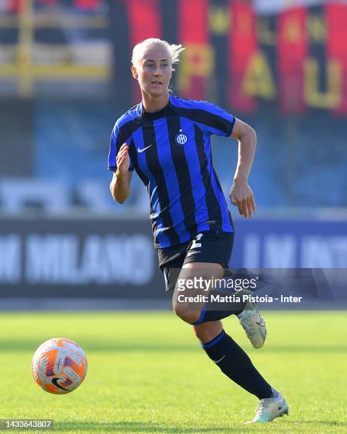 Anja Sonstevold of FC Internazionale in action during the Serie A Timvision match between FC Internazionale and AC Milan at Stadio Breda on October...