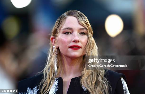 Haley Bennett attends the "Till" UK premiere during the 66th BFI London Film Festival at The Royal Festival Hall on October 15, 2022 in London,...