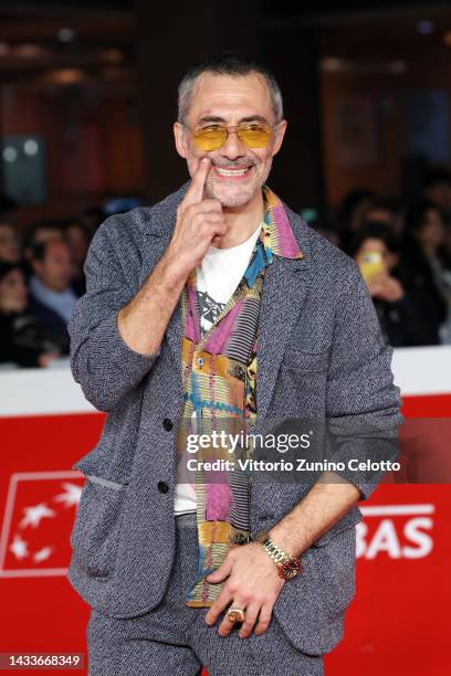 Filippo Timi attends the red carpet for "Il Principe Di Roma" during the 17th Rome Film Festival at Auditorium Parco Della Musica on October 15, 2022...