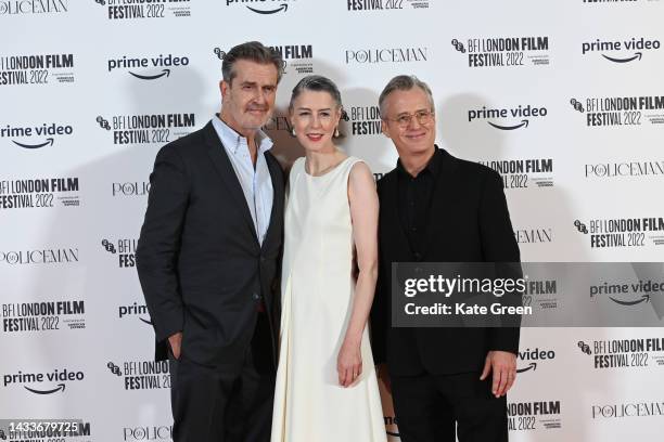 Rupert Everett, Gina McKee and Linus Roache attend the “My Policeman” European Premiere during the 66th BFI London Film Festival at The Royal...