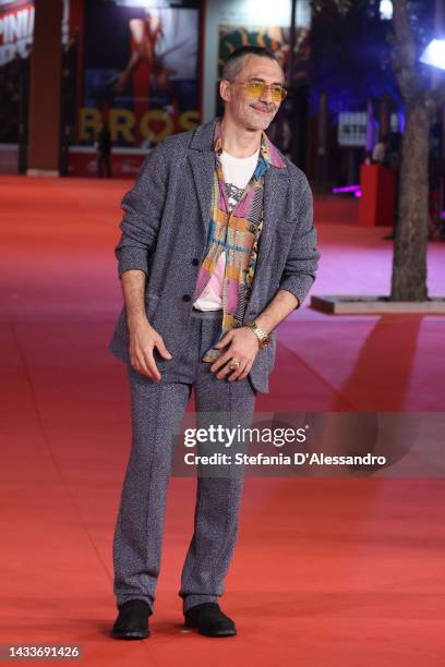 Filippo Timi attends the red carpet for "Il Principe Di Roma" during the 17th Rome Film Festival at Auditorium Parco Della Musica on October 15, 2022...