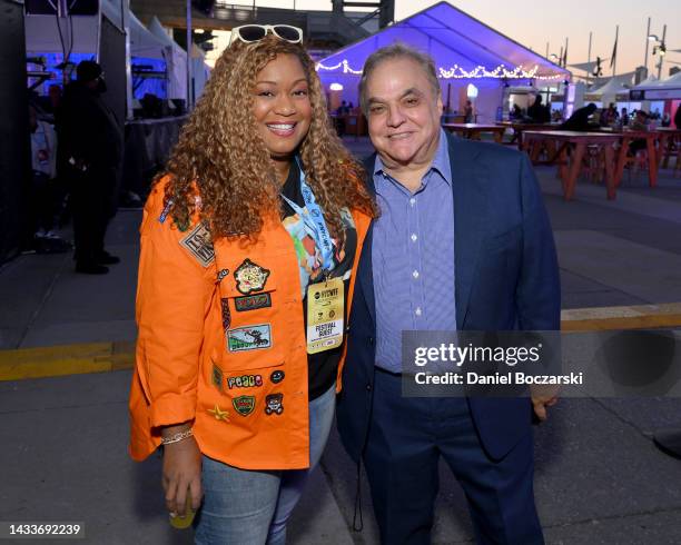 Sunny Anderson and Lee Schrager attend the Food Network New York City Wine & Food Festival presented by Capital One - Caviar presents Tacos & Tequila...